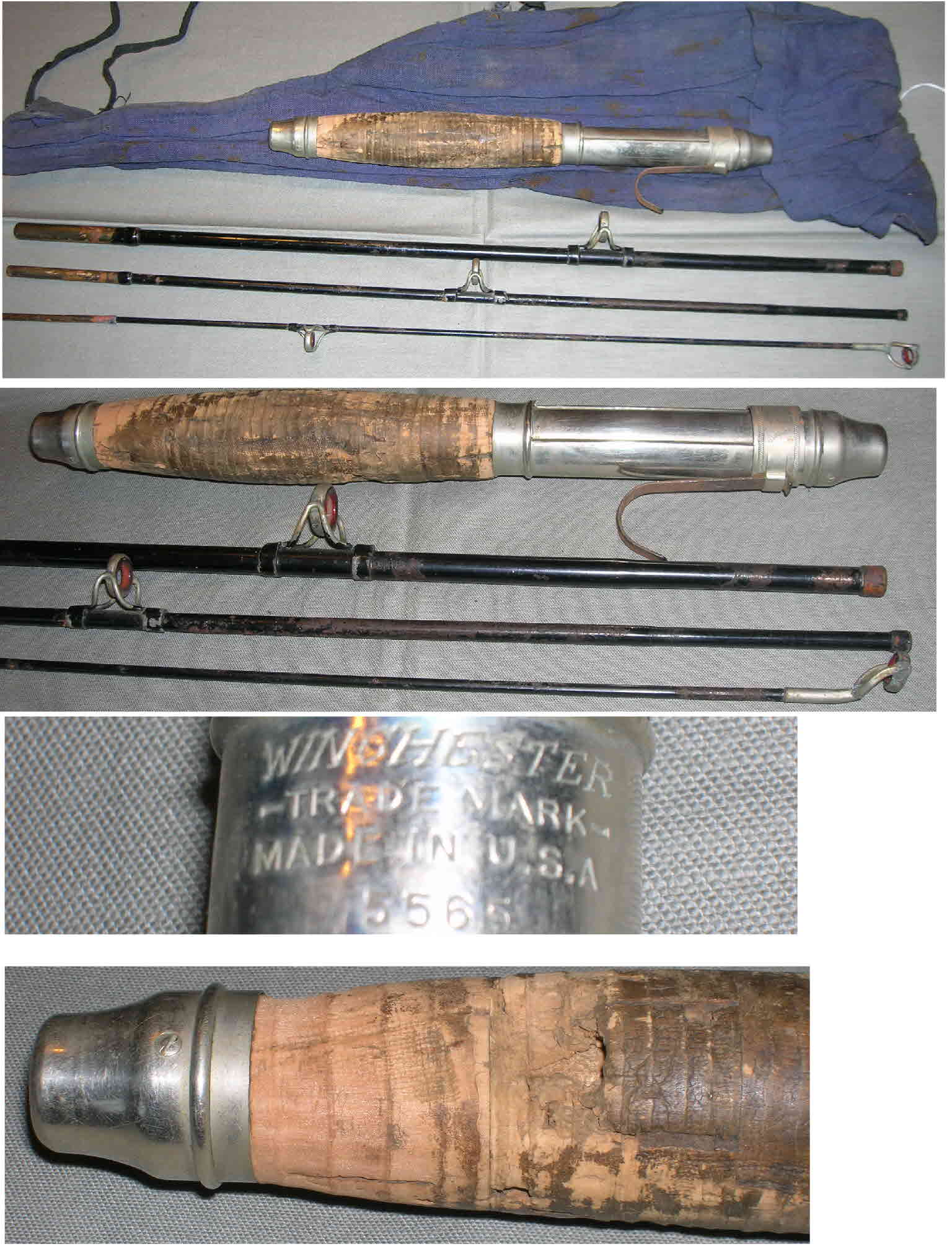 rare rod casts ... Hardy the Glaskona Light Spinning Rod 8' 2 piece built 1964 