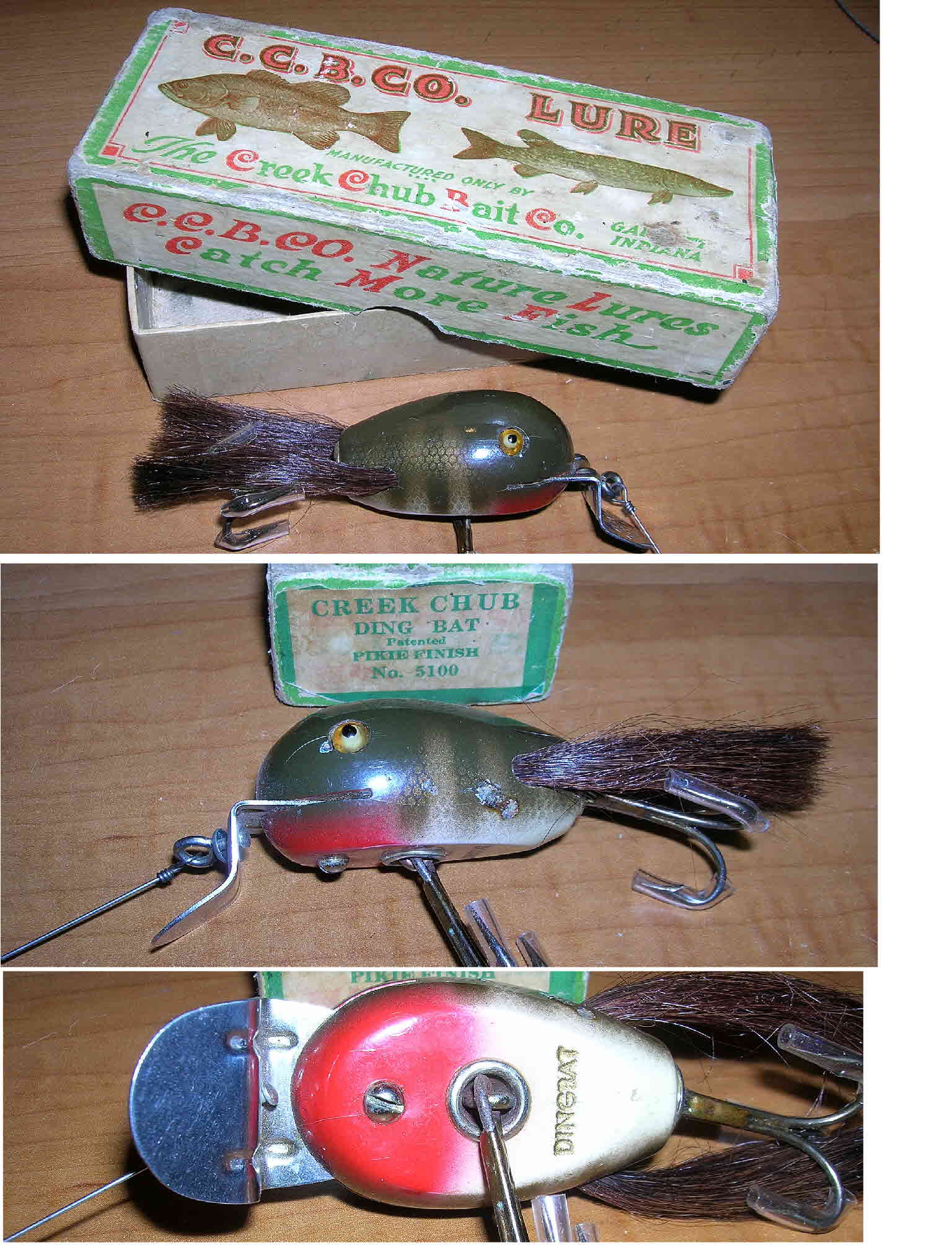 Creek Chub Dingbat Lure Glass Eyes Frog Color