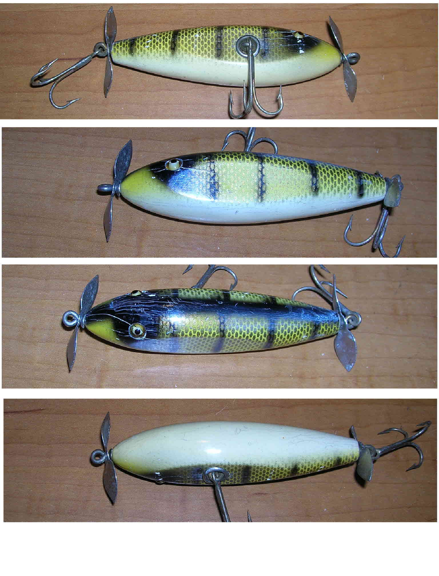 VINTAGE FISHING LURE! SHUR-STRIKE RUNT IN DACE! WOOD WITH GLASS
