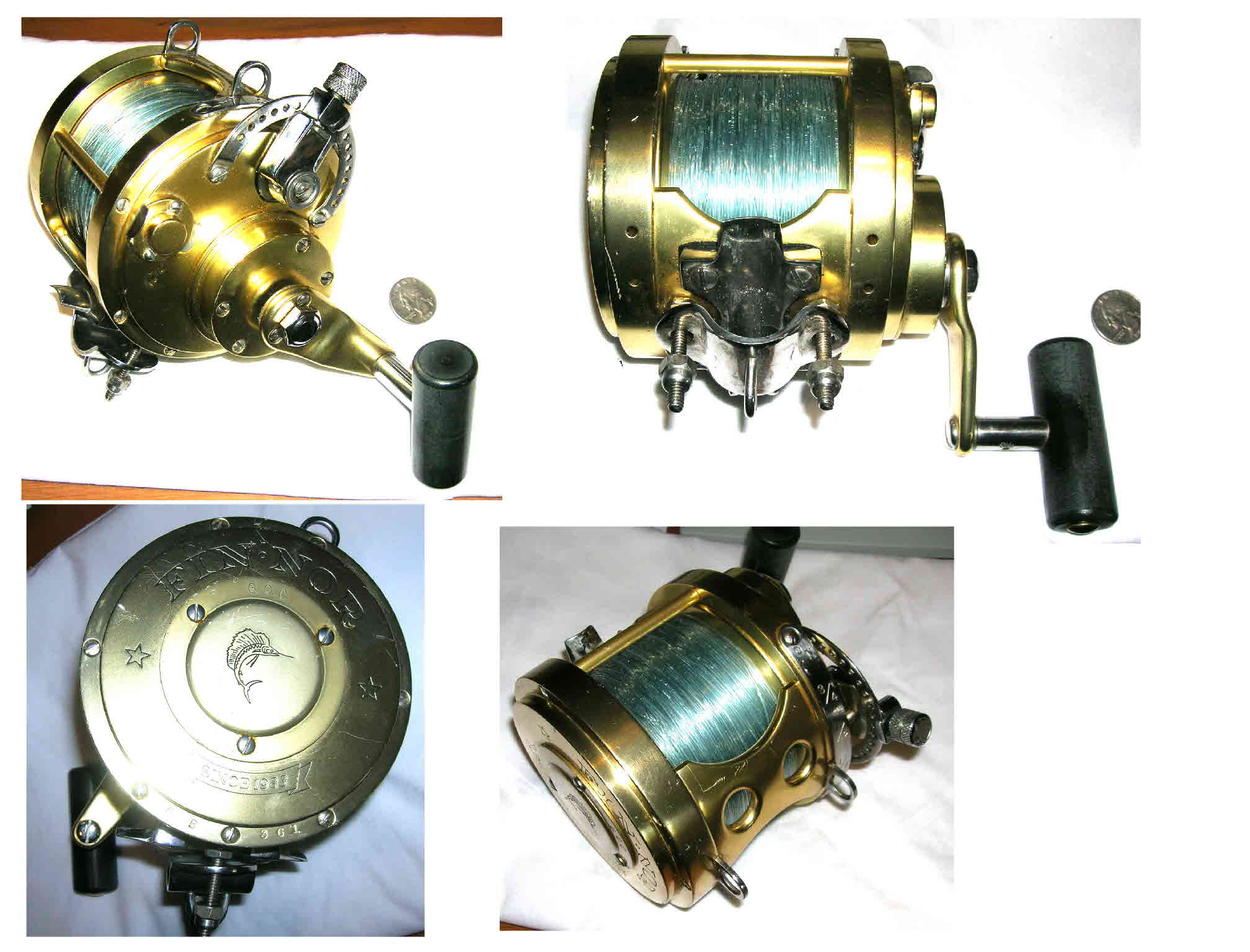 Pflueger ATLAPAC No.#1640 Size 4/0 Nickel Silver with Original Tin Can &  Felt Bag Circa-1929 — VINTAGE FISHING REELS