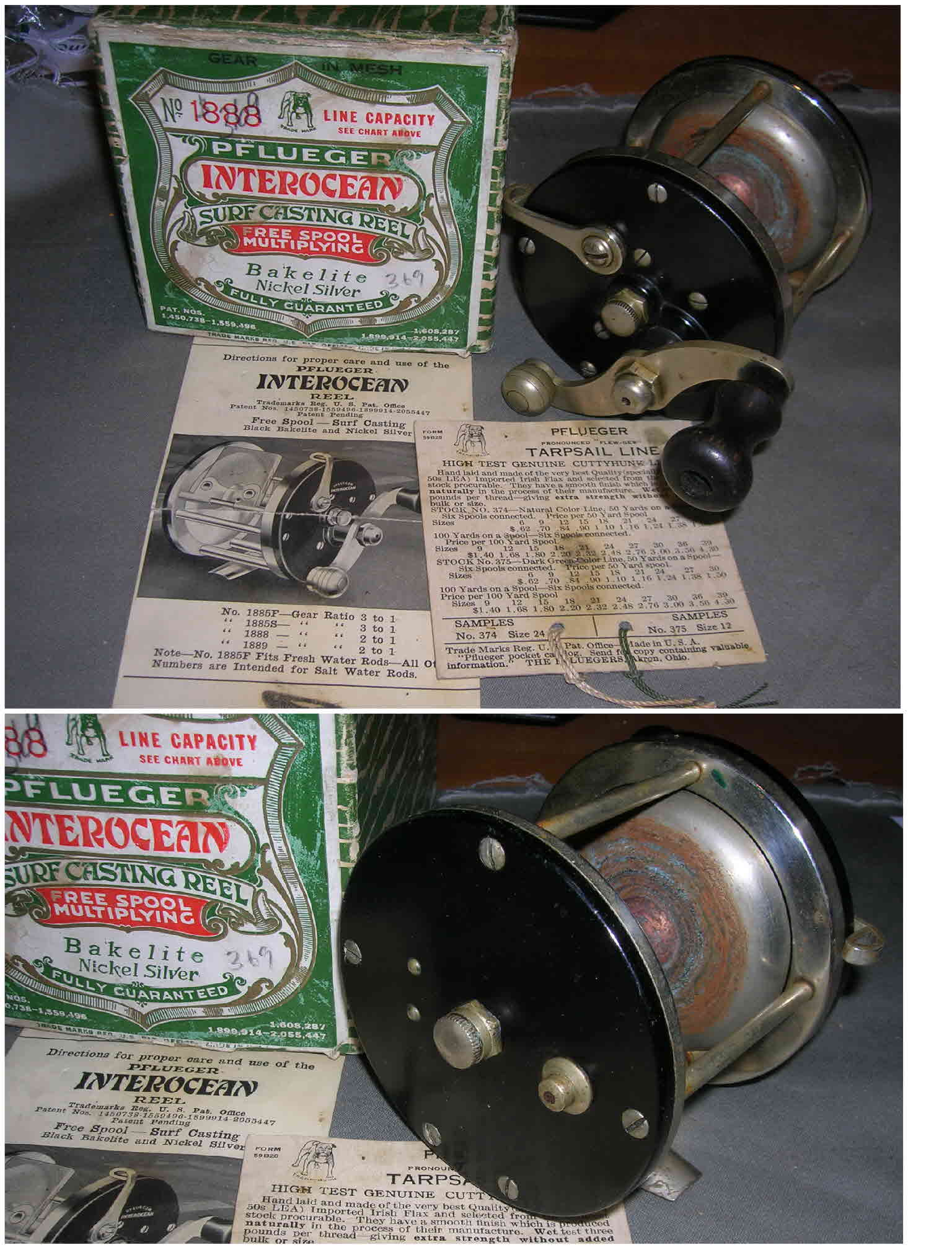 Vintage Pflueger Supreme Baitcasting Fishing Reel Patent Pending
