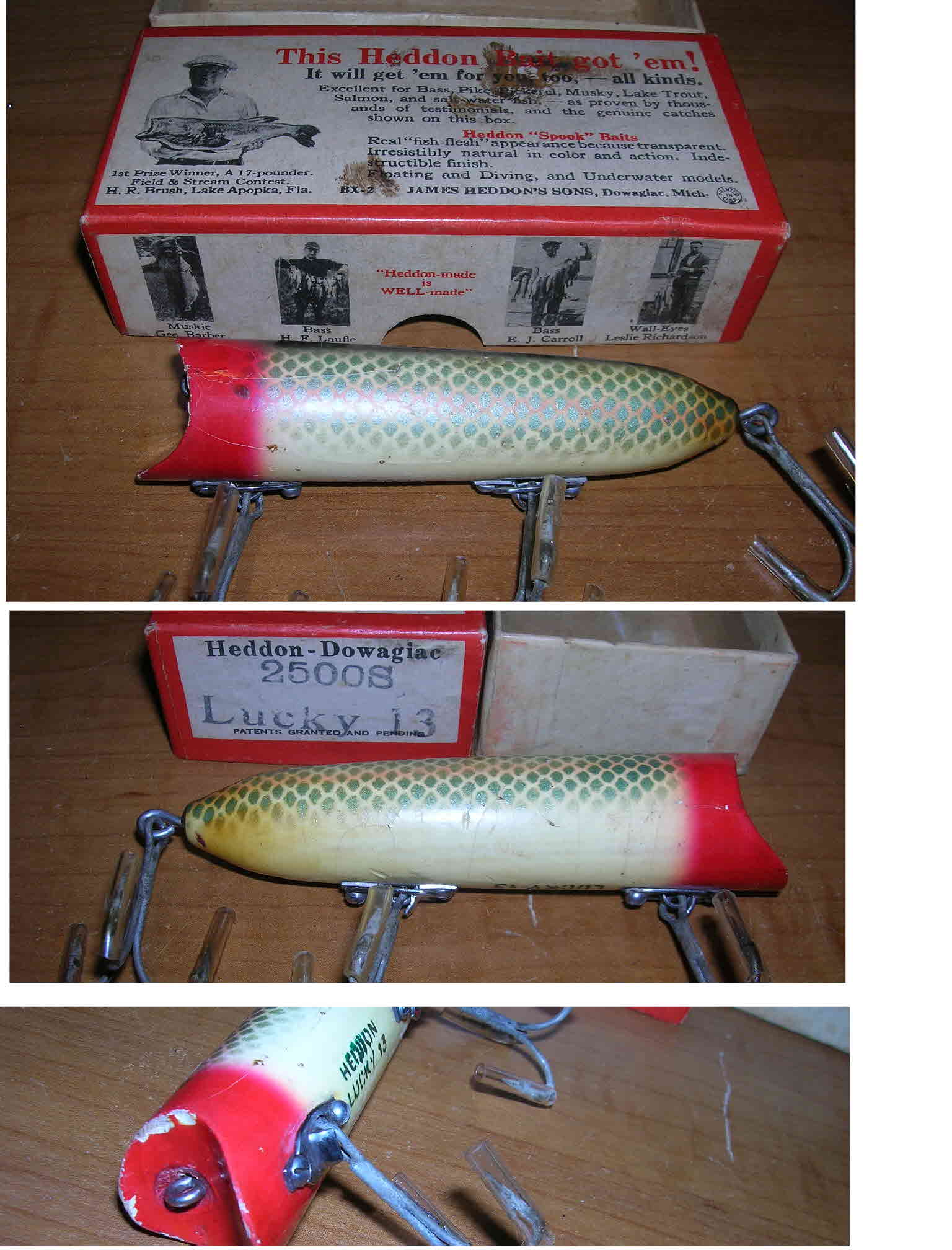 Vintage Lures - 'Baby Lucky 13' by James Heddon  Get the history behind  some of the most iconic fishing lures out there and discover some  unexpected facts about your tackle through