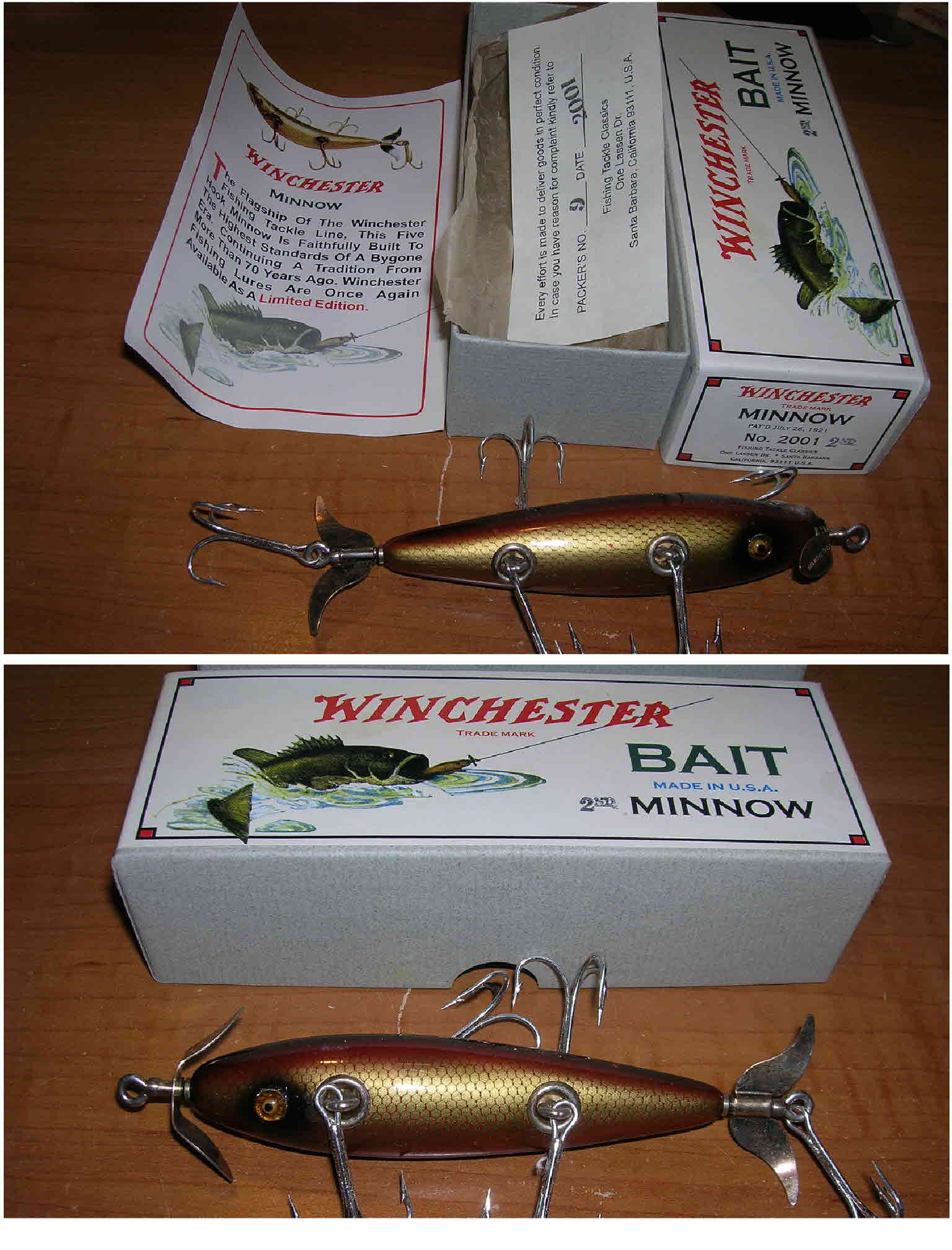 4 VINTAGE FRED Arbogast A.C. Plug New In Box FishingLures, Tackle