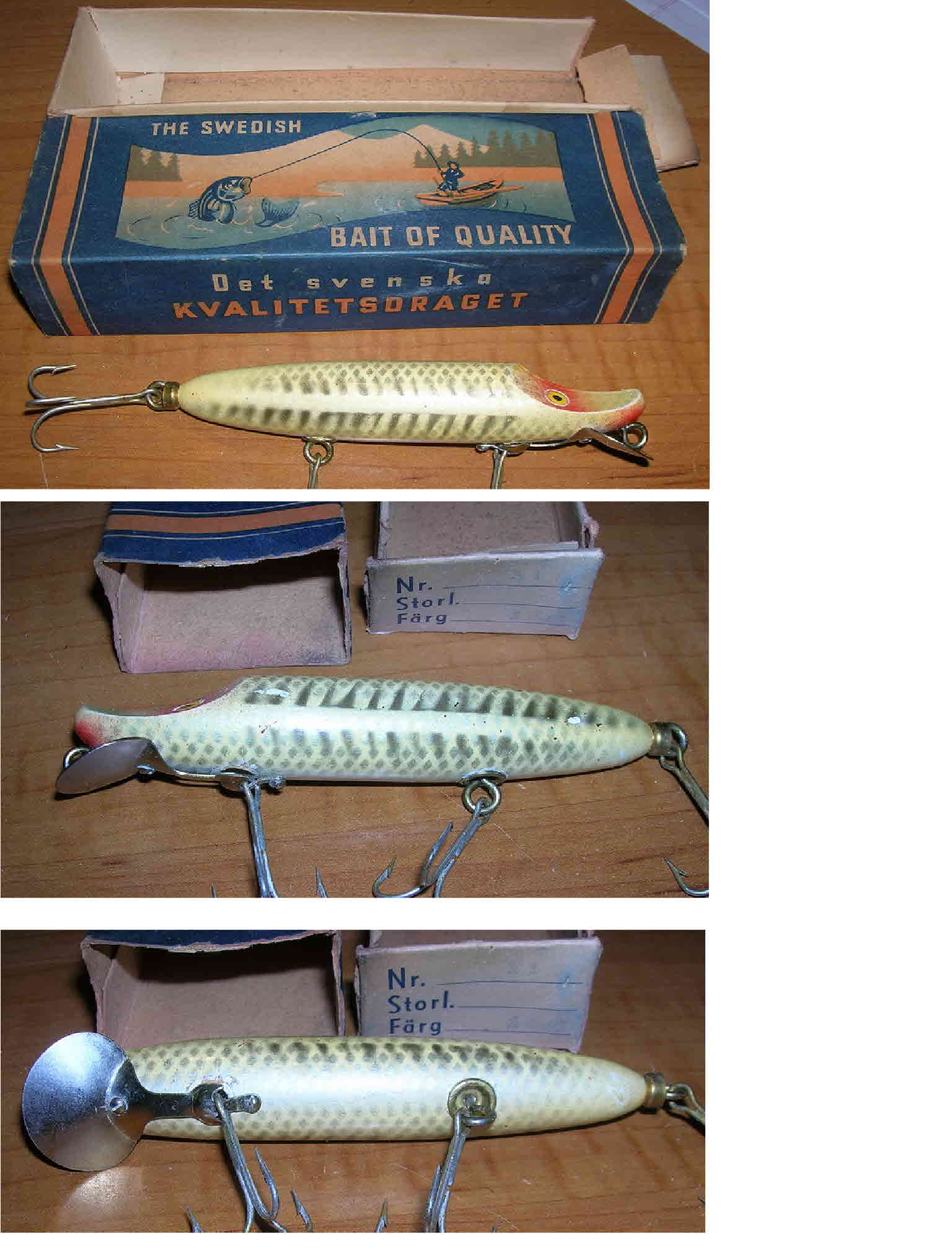 Antique Original Makinen Waddle Bug Fishing Lure, RARE Super Clean Lure