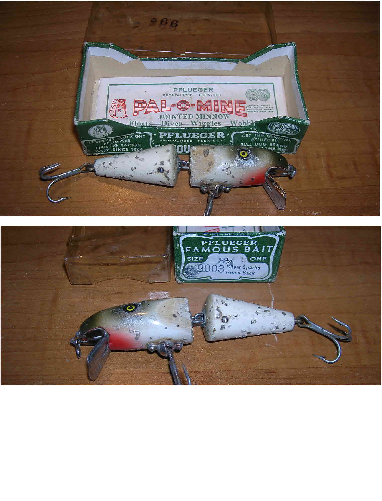 Vintage Pflueger Globe No 3796 fishing lure with